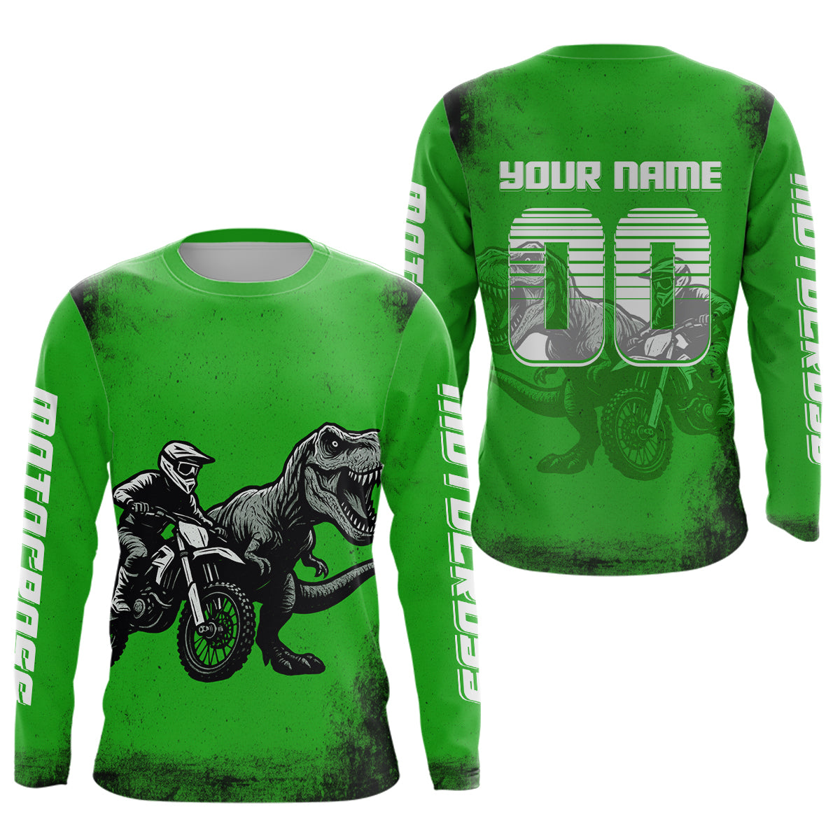 Green Dinosaur Motocross Jersey Custom Dirt Bike Shirt Men Kid Women Racing Jersey XM411
