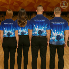 Load image into Gallery viewer, Custom Lightning Bowling Jersey for Women Bowling Team Shirts Bowling Uniform Polo &amp; 1/4 Zip HNT164
