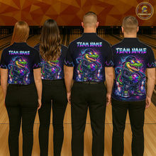 Load image into Gallery viewer, Custom Neon Funny Alligator Bowling Jersey for Men Bowling Tournament Polo &amp; 1/4 Zip Bowling Team Shirts HNT219