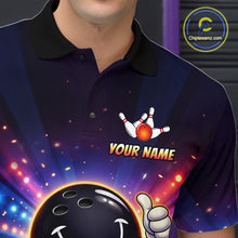 Load image into Gallery viewer, Custom Funny Bowling Jersey for Men Bowling Tournament Polo &amp; 1/4 Zip Bowling Team Shirts HNT221