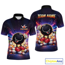 Load image into Gallery viewer, Custom Funny Bowling Jersey for Men Bowling Tournament Polo &amp; 1/4 Zip Bowling Team Shirts HNT221