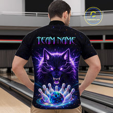 Load image into Gallery viewer, Custom Galaxy Wolf Bowling Jersey for Men Bowling Tournament Polo &amp; 1/4 Zip Bowling Team Shirts HNT220