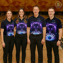 Load image into Gallery viewer, Custom Galaxy Wolf Bowling Jersey for Men Bowling Tournament Polo &amp; 1/4 Zip Bowling Team Shirts HNT220
