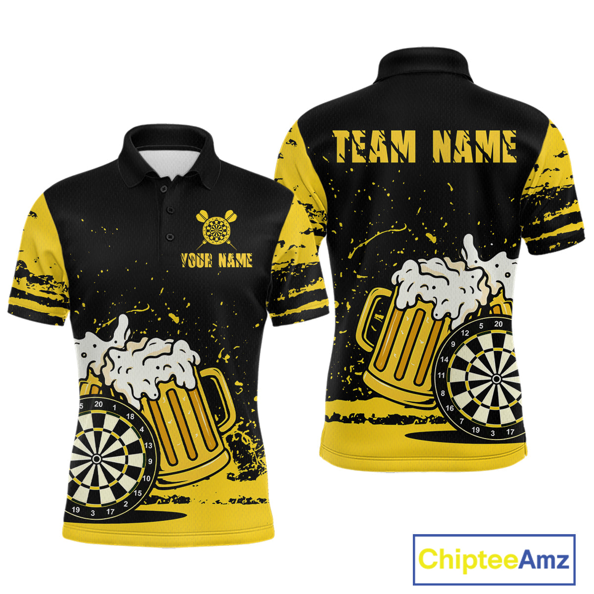 Custom Funny Beer Dart Shirts for Men Darts Team Jerseys Dart League Polo & 1/4 Zip NNT141