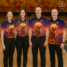 Load image into Gallery viewer, Custom Retro Dinosaur Bowling Jersey for Women Unisex Bowling Shirts for Team Polo &amp; 1/4 Zip HNT242