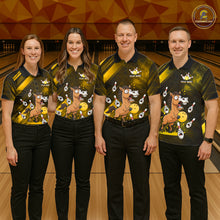 Load image into Gallery viewer, Custom Yellow Funny Horse Bowling Jersey for Men Bowling Team Shirts Bowling Tournament HNT184