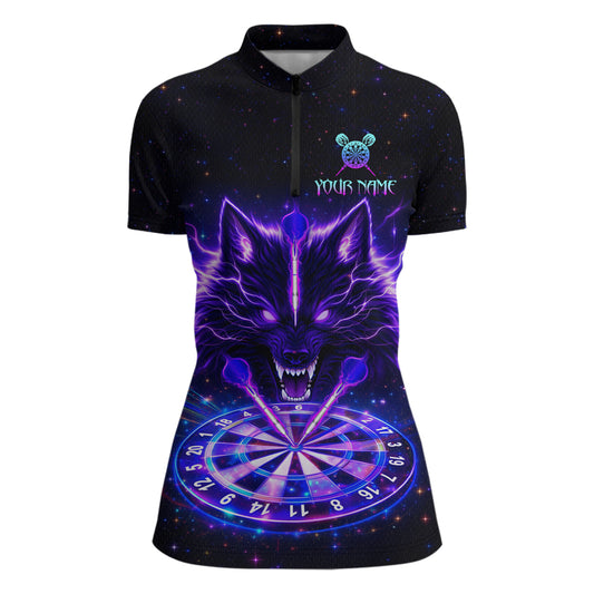 Custom Galaxy Thunder Wolf Darts Board Dart Shirts For Women Darts Team Jerseys Dart League NNT150