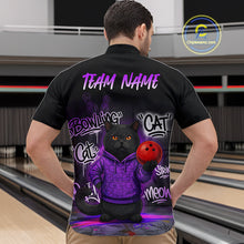 Load image into Gallery viewer, Custom Funny Black Cat Bowling Jersey for Men Bowling League Bowling Team Shirts HN289
