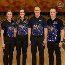 Load image into Gallery viewer, Funny Neon Alligator Custom Bowling Jersey for Women Bowling League Bowling Team Shirts HN295