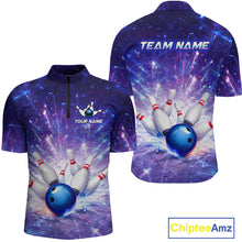Load image into Gallery viewer, Custom Bowling Jersey for Men Bowling Uniform Polo &amp; 1/4 Zip Bowling Shirts for Bowler and Team HNT231