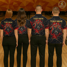 Load image into Gallery viewer, Custom Cracked Angry Bowling Shirts for Women Bowling Team Jersey Bowling League HNT298