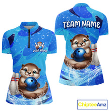 Load image into Gallery viewer, Custom Funny Otte Bowling Jersey for Women Bowling Team Shirts Bowling Gifts Polo &amp; 1/4 Zip HNT269