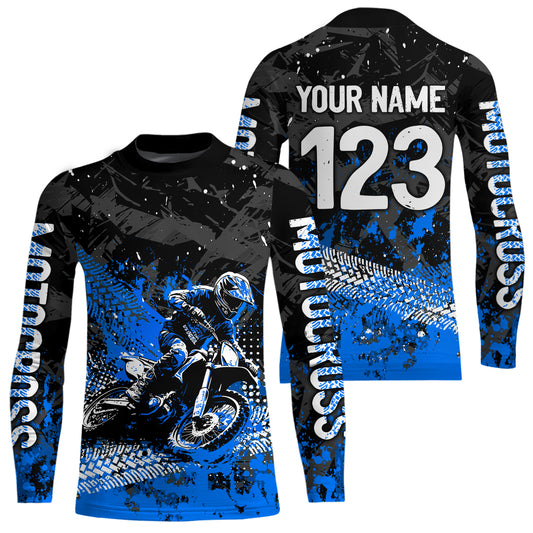 Blue Youth MX Motocross Jersey Custom Racing Motocycle Shirts Men Women Kid UPF30+ DNT42