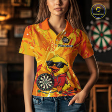 Load image into Gallery viewer, Custom Funny Duck Dart Shirt Dart Team Jersey for Women Dartboard Polo &amp; 1/4Zip Shirts NNT166