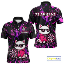 Load image into Gallery viewer, Custom Funny Cat Dart Shirts For Men Dart Board Gifts Darts Team Jerseys Dart League NNT153