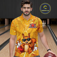Load image into Gallery viewer, Funny Squirrel Custom Bowling Jersey for Men Bowling Team Shirts Bowling League HNT303