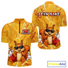 Load image into Gallery viewer, Funny Squirrel Custom Bowling Jersey for Men Bowling Team Shirts Bowling League HNT303