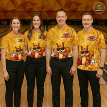 Load image into Gallery viewer, Funny Squirrel Custom Bowling Jersey for Men Bowling Team Shirts Bowling League HNT303