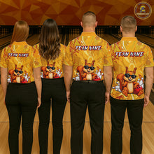 Load image into Gallery viewer, Funny Squirrel Custom Bowling Jersey for Men Bowling Team Shirts Bowling League HNT303