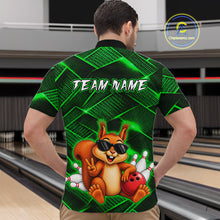 Load image into Gallery viewer, Green Squirrel Funny Custom Bowling Jersey for Men Bowling Team Shirts Bowling League HNT304