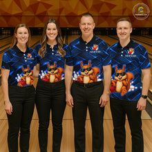Load image into Gallery viewer, Blue Squirrel Funny Custom Bowling Jersey for Men Bowling Team Shirts Bowling League HNT304