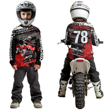 Load image into Gallery viewer, Custom Red ATV Motocross Shirts Kid Adult Motocross Off-Road Quad Bike Shirt UPF30+ DNT62