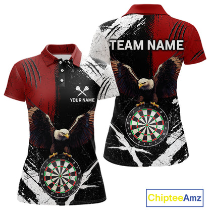 Custom Red Eagle Dart Shirt for Women Dartboard Shirt Dart Jerseys Gift for Team Polo &1/4 Zip NNT110