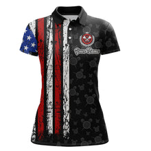 Load image into Gallery viewer, Custom US Flag Dart Shirts For Women Dart Board Shirts Polo &amp; 1/4 Zip Dart Jersey Team NNT125