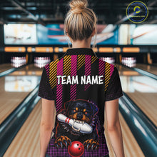 Load image into Gallery viewer, Custom Funny French Bulldog Bowling Jersey for Women Bowling Team Shirts Polo &amp; 1/4 Zip HNT185
