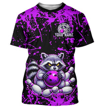 Load image into Gallery viewer, Custom Purple Raccoon Bowling Jersey for Men Women Bowling Uniform Bowling Team Shirts HNT224