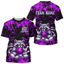 Load image into Gallery viewer, Custom Purple Raccoon Bowling Jersey for Men Women Bowling Uniform Bowling Team Shirts HNT224