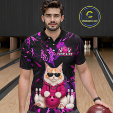 Load image into Gallery viewer, Custom Funny Maine Coon Cat Bowling Jersey for Men Bowling League Bowling Team Shirts HN292