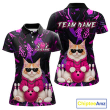 Load image into Gallery viewer, Custom Funny Maine Coon Cat Bowling Jersey for Women Bowling League Bowling Team Shirts HN292