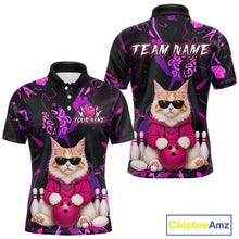 Load image into Gallery viewer, Custom Funny Maine Coon Cat Bowling Jersey for Men Bowling League Bowling Team Shirts HN292