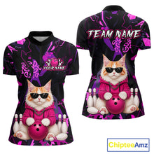 Load image into Gallery viewer, Custom Funny Maine Coon Cat Bowling Jersey for Women Bowling League Bowling Team Shirts HN292