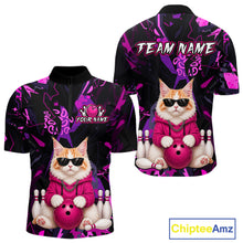 Load image into Gallery viewer, Custom Funny Maine Coon Cat Bowling Jersey for Men Bowling League Bowling Team Shirts HN292