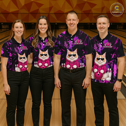 Custom Funny Maine Coon Cat Bowling Jersey for Women Bowling League Bowling Team Shirts HN292