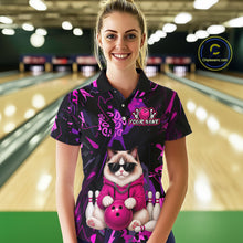Load image into Gallery viewer, Custom Funny Ragdoll Cat Bowling Jersey for Women Bowling League Bowling Team Shirts HN288