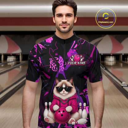 Custom Funny Ragdoll Cat Bowling Jersey for Men Bowling League Bowling Team Shirts HN288
