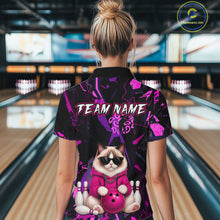 Load image into Gallery viewer, Custom Funny Ragdoll Cat Bowling Jersey for Women Bowling League Bowling Team Shirts HN288