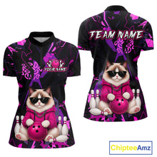 Load image into Gallery viewer, Custom Funny Ragdoll Cat Bowling Jersey for Women Bowling League Bowling Team Shirts HN288