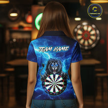 Load image into Gallery viewer, Custom Thunder Lion Dart Shirt Dart Team Jersey for Women Dartboard Polo &amp; 1/4 Zip Shirts NNT169