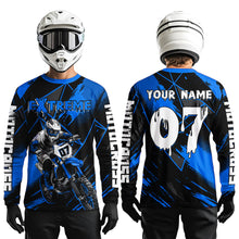 Load image into Gallery viewer, Custom Blue MX Racing Extreme Shirts Kid Men Women Youth Motocross Shirts UPF30+ DNT35