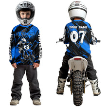 Load image into Gallery viewer, Custom Blue MX Racing Extreme Shirts Kid Men Women Youth Motocross Shirts UPF30+ DNT35