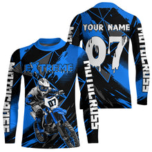 Load image into Gallery viewer, Custom Blue MX Racing Extreme Shirts Kid Men Women Youth Motocross Shirts UPF30+ DNT35