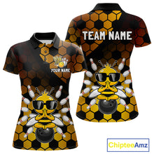 Load image into Gallery viewer, Custom Funny Bee Bowling Jersey for Women Bowling Team Shirts Bowling Polo &amp; 1/4 Zip HNT267