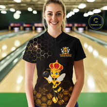 Load image into Gallery viewer, Custom Funny Bee Bowling Bowling Jersey for Women Bowling Team Shirts Polo &amp; 1/4 Zip HNT195