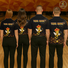 Load image into Gallery viewer, Custom Funny Bee Bowling Bowling Jersey for Women Bowling Team Shirts Polo &amp; 1/4 Zip HNT195