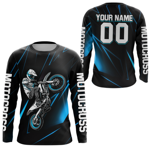 Turquoise Youth MX Motocross Jersey Custom Motocycle Shirts Men Women Kid UPF30+ DNT41