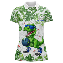 Load image into Gallery viewer, Custom Funny Dinosaur Bowling Jersey for Women Bowling Tournament Polo &amp; 1/4 Zip Bowling Team Shirts HNT214